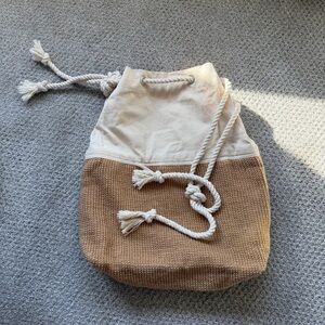 Tribeca Tribe Canvas and Jute Backpack